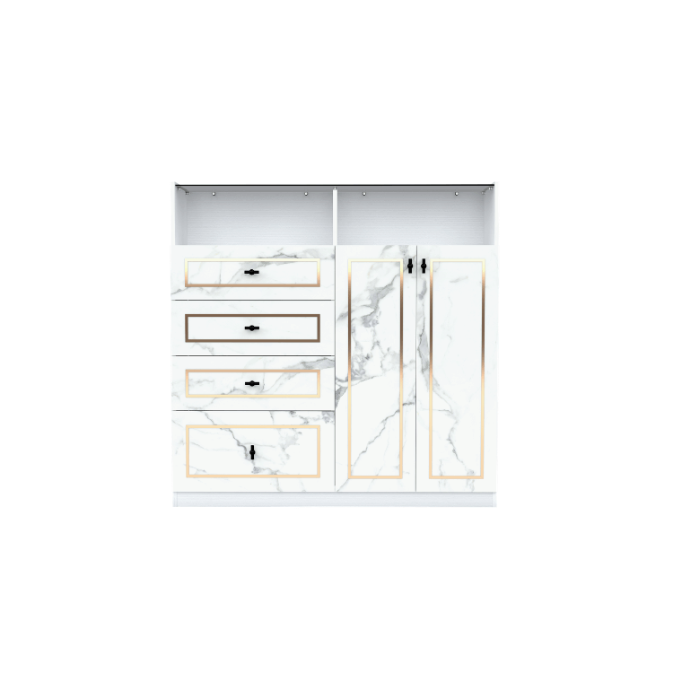 ตู้ลิ้นชัก 4 ลิ้นชัก WISDOM DESIGN FURNITURE GDW-121 120 ซม. สีขาว/ซอฟท์มาร์เบิ้ล